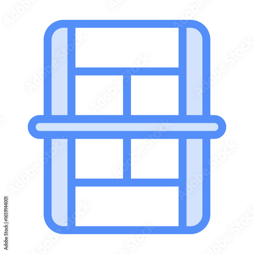 tennis court icon with linear color style
