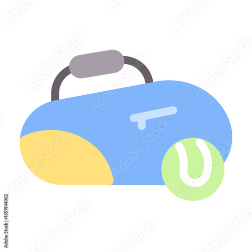 duffle bag icon with flat style
