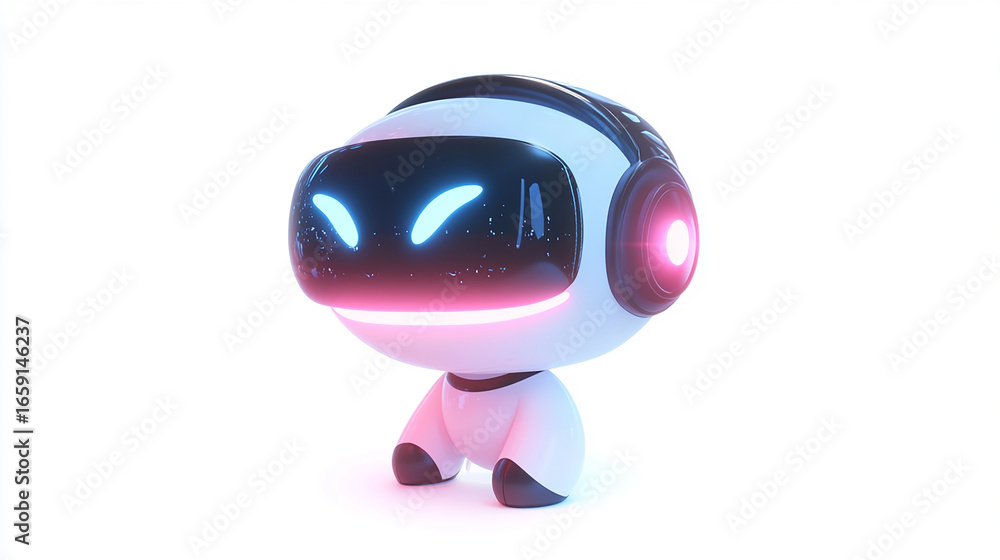 Fototapeta premium Cute Smiling Cartoon Kawaii Character