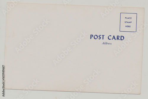 Vintage postcard back in pristine condition