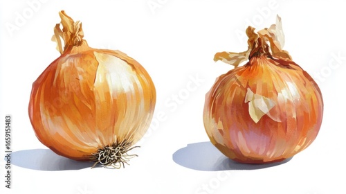 Fresh spring onions isolated on a white background, neatly arranged with green leaves and white bulbs clearly visible