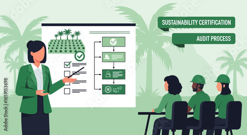 Sustainability presentation demonstrating audit compliance in agriculture sector