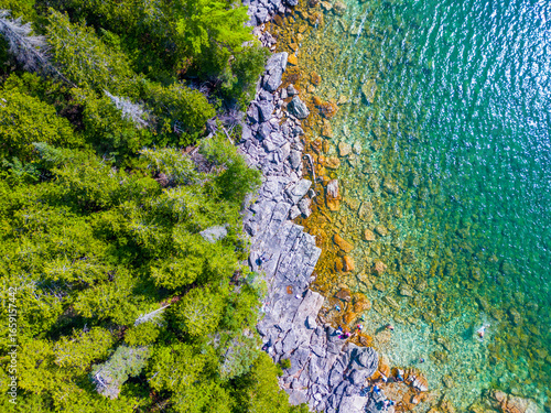Tobermory, aerial view, Ontario, Canada