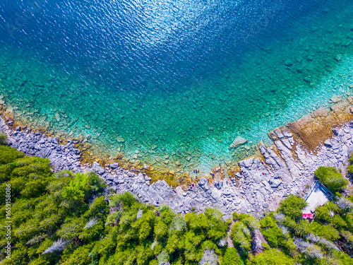 Tobermory, aerial view, Ontario, Canada