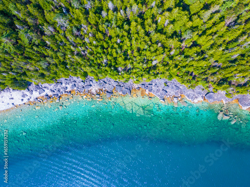 Tobermory, aerial view, Ontario, Canada