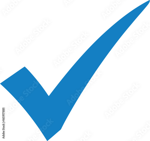 Vector vector art of blue check mark transparent background