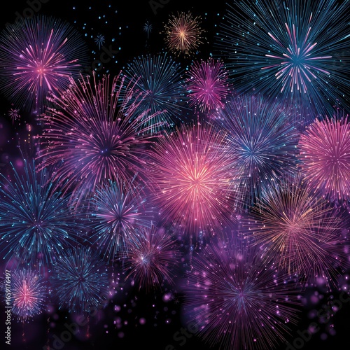 celebration fireworks vector image