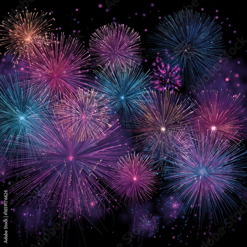 celebration fireworks vector image