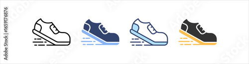 Running Icon Set Multiple Style Collection