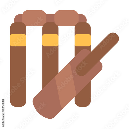 wicket icon with flat style
