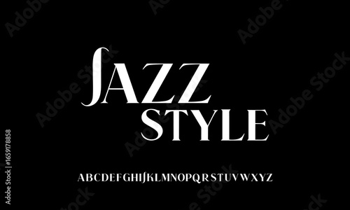 Jazz style font with elegant style