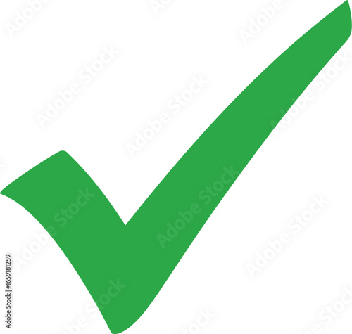 Vector vector art of green check mark symbol transparent background