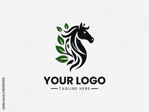 Graceful kudu antelope with elegant horns and leaf motif in nature vector logo