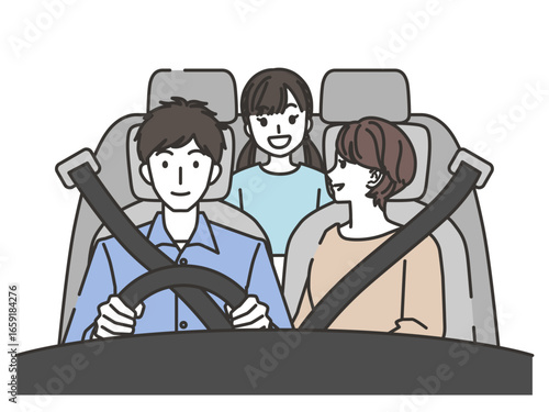 家族3人でドライブ