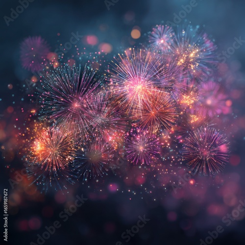 celebration with fireworks background