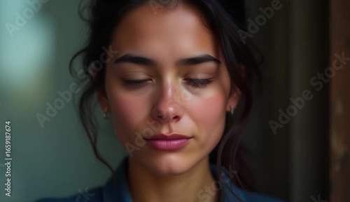 Intense Stare and Eyes Closed – Woman’s Emotional Expression