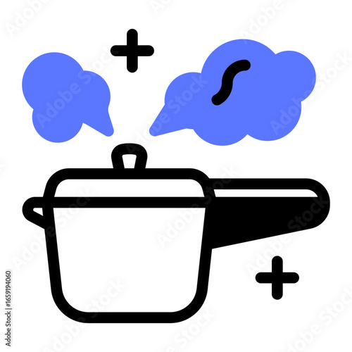 This Pressure cooker icon is suitable for Food, Cooking, Culinary, etc.