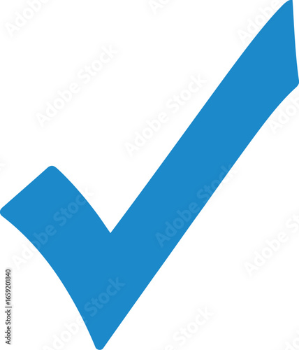 Vector vector art of blue check mark transparent background