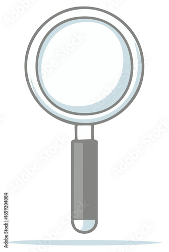 Magnifying Glass Icon for Web or UI Design Elements, Search Tool Symbol, Zoom Illustration