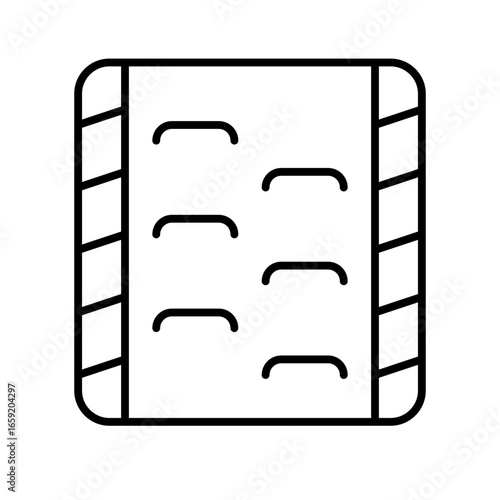 grid icon with thin style
