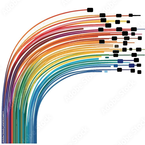 Fiber optic on white 