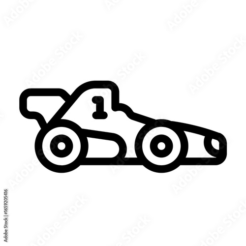 formula 1 side icon with line style
