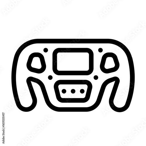 steering wheel icon with line style