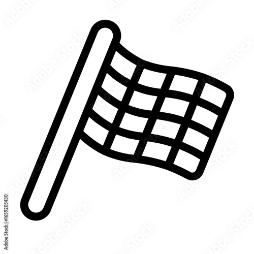 racing flag icon with line style