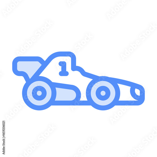 formula 1 side icon with linear color style