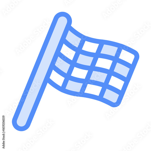 racing flag icon with linear color style