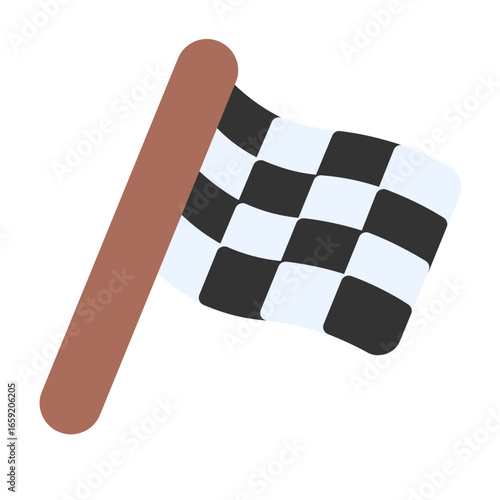 racing flag icon with flat style