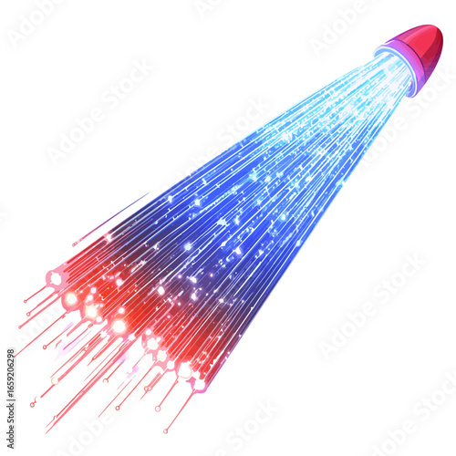 Illustration of a fiber optic 