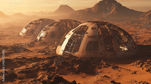 Martian Colony Ruins: Abandoned Habitats on the Red Planet Surface