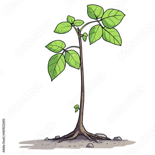 Ginseng leaf vector illustration 