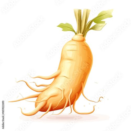 Ginseng leaf illustration 