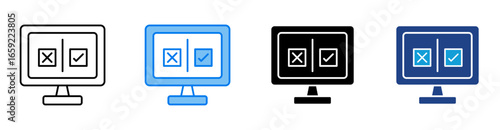 AB testing icon set multiple style collection