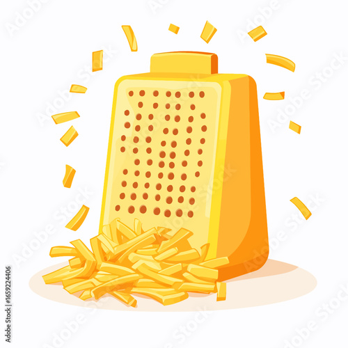 Yellow grater isolated 