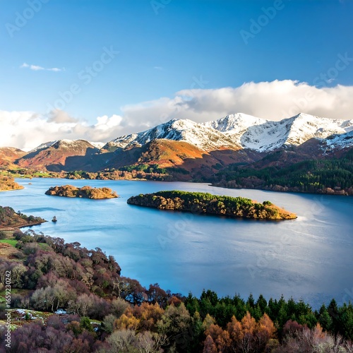 Scenic lake mountain landscape (1)