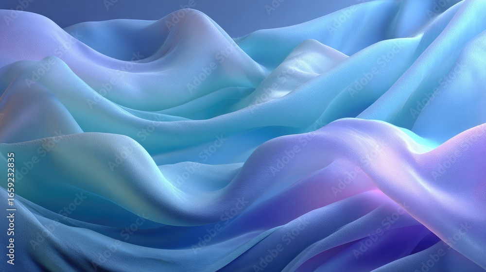 Fototapeta premium Fluid, pastel-toned fabric folds
