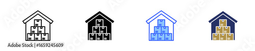 Stockroom  Icon Set Multiple Style Collection