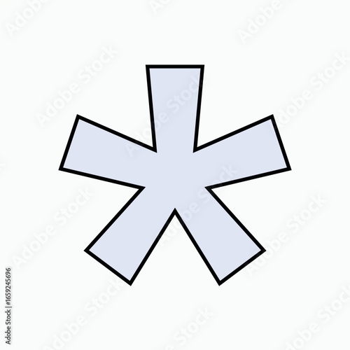 Asterisk Symbol. A small starlike symbol. A reference mark or to indicate omission, doubtful matter. 