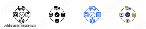 Circular Supply Chain  Icon Set Multiple Style Collection