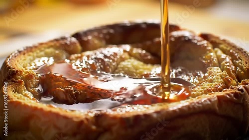Honey-drizzled French toast