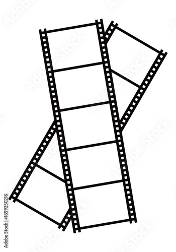 交差するフィルムストリップ