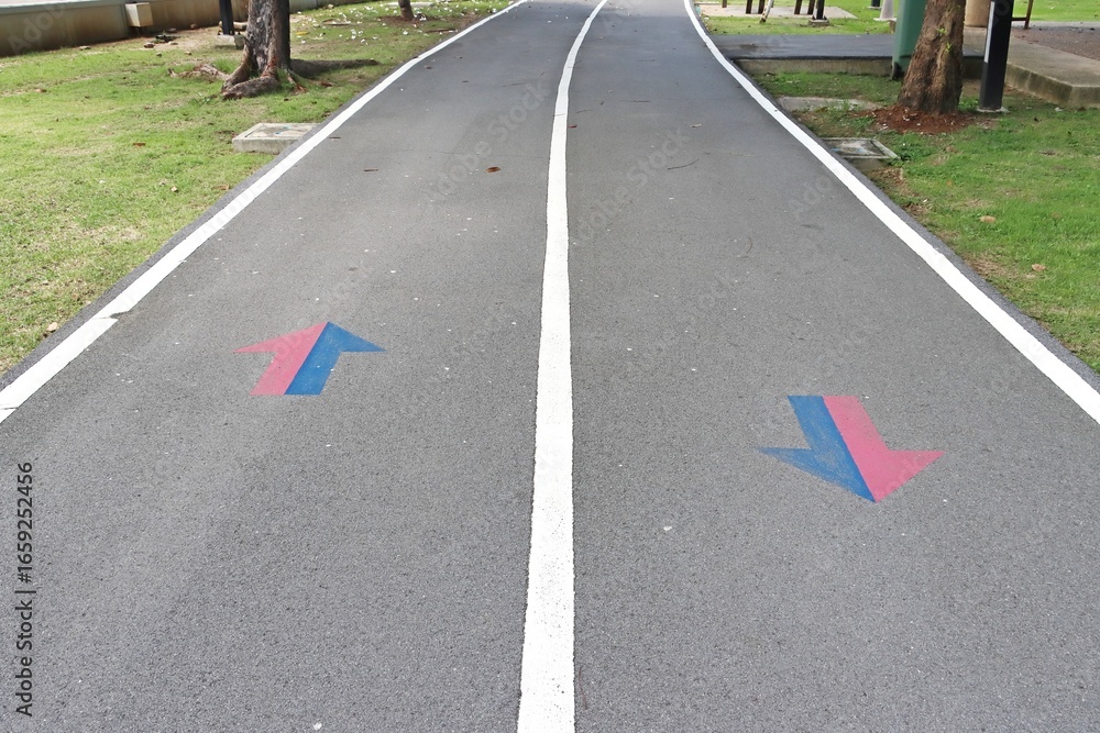 custom made wallpaper toronto digitalTwo running lane in public park background