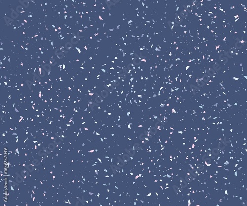 Terrazo Blue Background Flooring Seamless Pattern