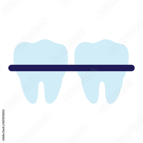 dental braces  logo icon illustration flat