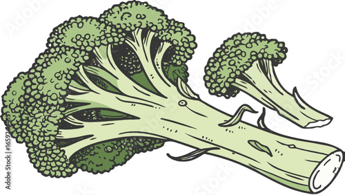 broccoli isolated on white background