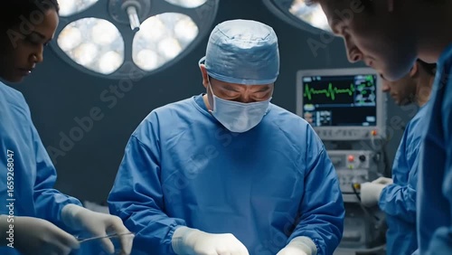 Surgical Team Focused on Patient in Operating Room