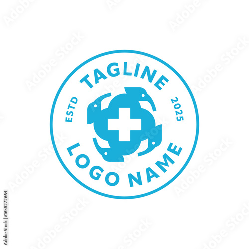 Caring elephant logo. Simple, unique, modern.